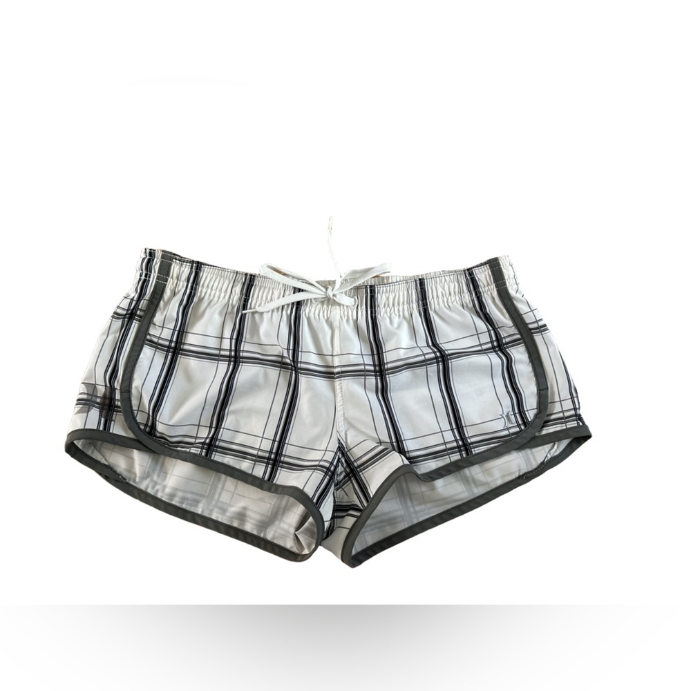 Hurley Black and White Athletic Swim Shorts